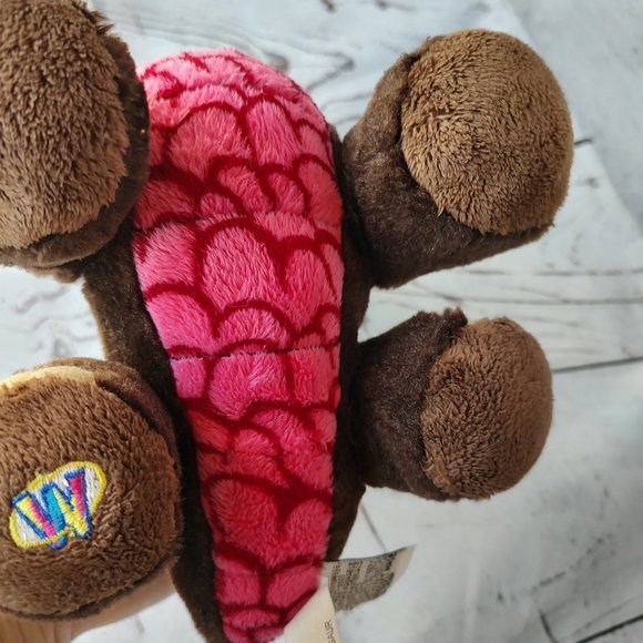Webkinz Cocoa Dinosaur Brown Red Pink Ganz Plush 9" Toy Lovey No Code valentine - Picture 7 of 8